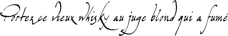 Пример написания шрифтом Missiva текста на французском