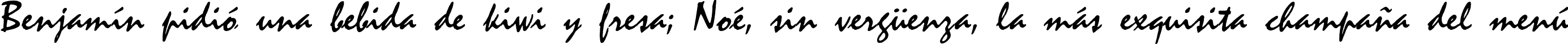 Пример написания шрифтом Mistral AV текста на испанском