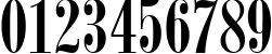 Пример написания цифр шрифтом Modern 735 BT