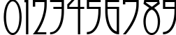 Пример написания цифр шрифтом Modernist Nouveau