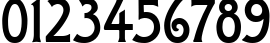 Пример написания цифр шрифтом Modernist Three
