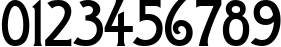Пример написания цифр шрифтом Moderno Three