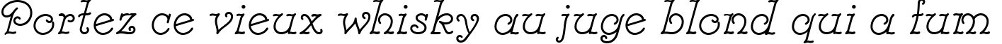 Пример написания шрифтом Modestina текста на французском