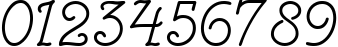 Пример написания цифр шрифтом Modestina