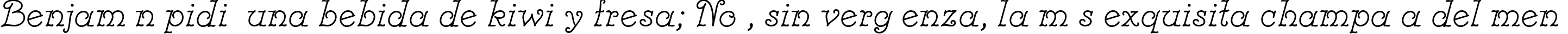 Пример написания шрифтом Modestina текста на испанском