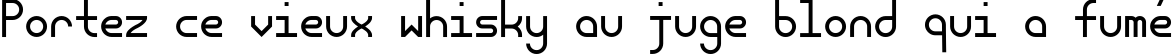 Пример написания шрифтом Modum текста на французском