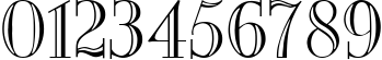 Пример написания цифр шрифтом Mona Lisa RecutITC-Normal