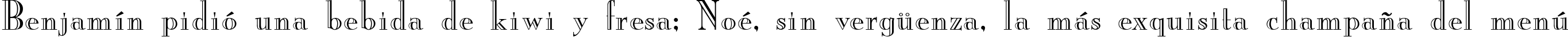 Пример написания шрифтом Mona Lisa RecutITC-Normal текста на испанском