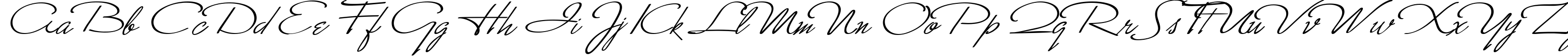 Пример написания английского алфавита шрифтом Monika Italic
