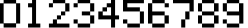 Пример написания цифр шрифтом mono 07_55