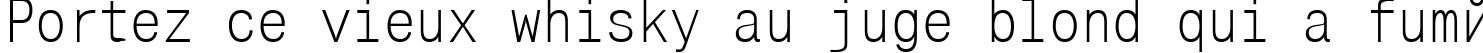 Пример написания шрифтом Mono Condensed текста на французском
