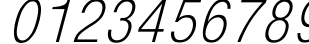 Пример написания цифр шрифтом MonoCondensed Italic