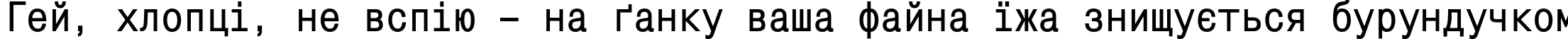 Пример написания шрифтом MonoCondensedC Bold текста на украинском