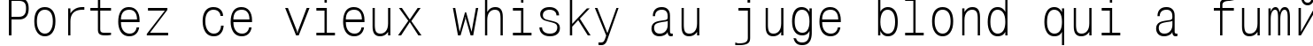 Пример написания шрифтом MonoCondensedCTT текста на французском