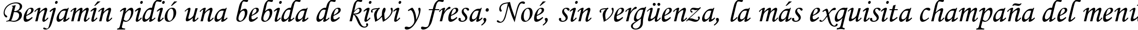 Пример написания шрифтом Monotype Corsiva текста на испанском