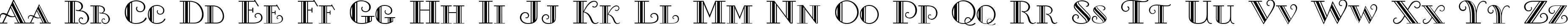 Пример написания английского алфавита шрифтом Monte-Carlo