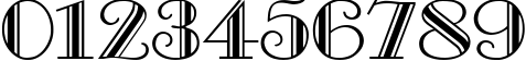 Пример написания цифр шрифтом Monte-Carlo