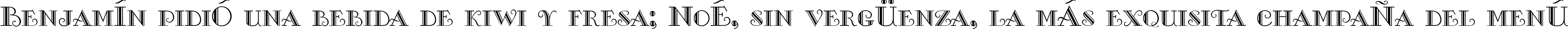 Пример написания шрифтом Monte-Carlo текста на испанском