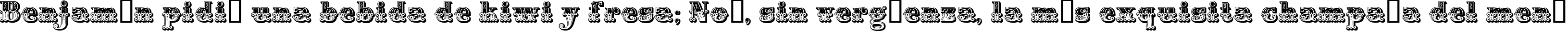 Пример написания шрифтом Monti-Decor A текста на испанском
