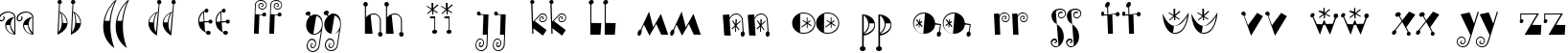 Пример написания английского алфавита шрифтом Moonchild Normal