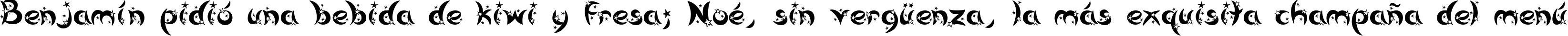Пример написания шрифтом Moonstar текста на испанском