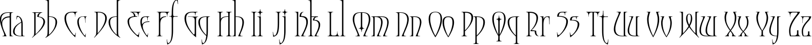 Пример написания английского алфавита шрифтом Moonstone