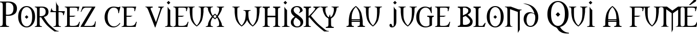 Пример написания шрифтом Morpheus Regular текста на французском