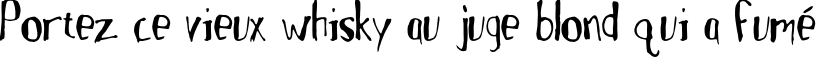 Пример написания шрифтом MotherGoose текста на французском