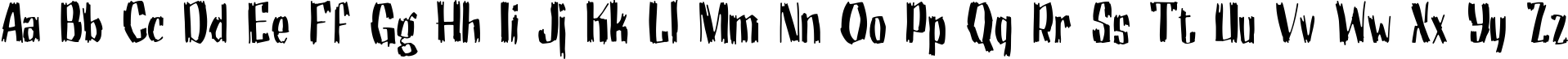 Пример написания английского алфавита шрифтом Motrhead Grotesk