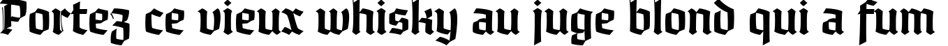 Пример написания шрифтом Moyenage текста на французском