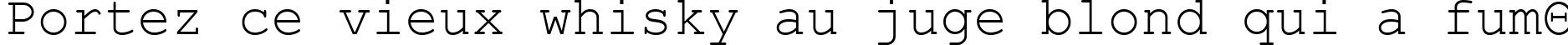 Пример написания шрифтом MS LineDraw текста на французском