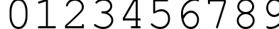 Пример написания цифр шрифтом MS LineDraw