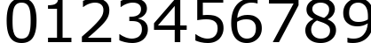 Пример написания цифр шрифтом MS Reference Sans Serif