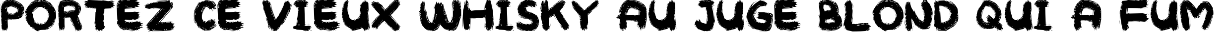 Пример написания шрифтом MUKOKUSEKI KITCHEN текста на французском