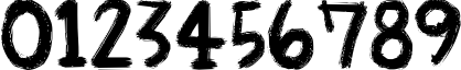Пример написания цифр шрифтом MUKOKUSEKI KITCHEN