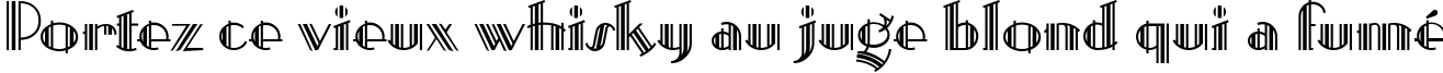 Пример написания шрифтом Mustang Deco текста на французском