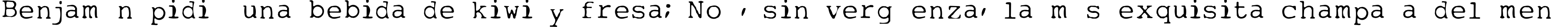 Пример написания шрифтом My type of font текста на испанском