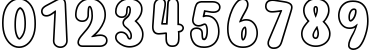 Пример написания цифр шрифтом Myfrida Hollow