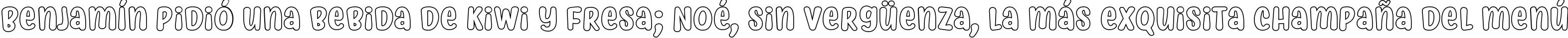 Пример написания шрифтом Myfrida Hollow текста на испанском