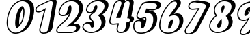 Пример написания цифр шрифтом Myfrida Shadow Italic