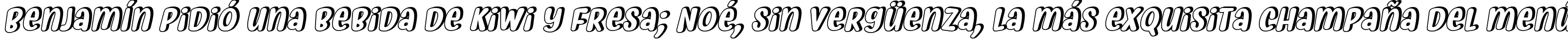 Пример написания шрифтом Myfrida Shadow Italic текста на испанском
