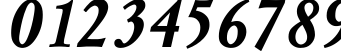 Пример написания цифр шрифтом Mysl Bold Italic