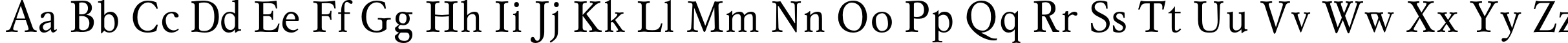 Пример написания английского алфавита шрифтом MyslC