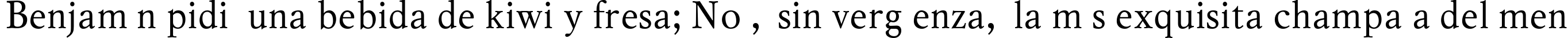 Пример написания шрифтом MyslC текста на испанском