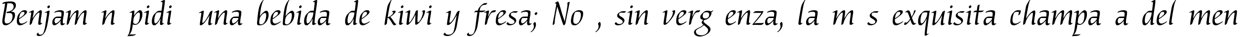 Пример написания шрифтом NataliScript текста на испанском