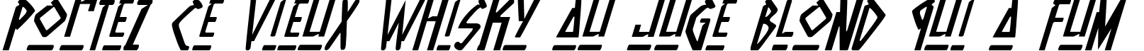 Пример написания шрифтом Native Alien Italic текста на французском