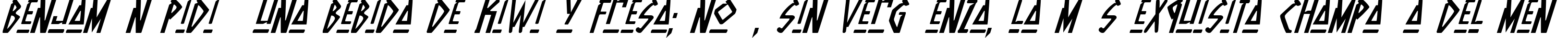 Пример написания шрифтом Native Alien Italic текста на испанском