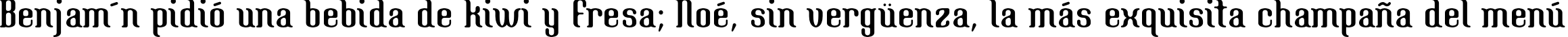 Пример написания шрифтом Navel текста на испанском