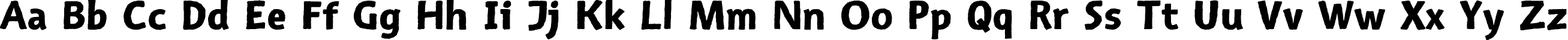 Пример написания английского алфавита шрифтом Nazhdak Bold