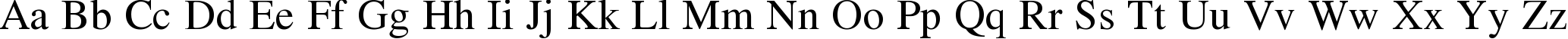 Пример написания английского алфавита шрифтом Nazli